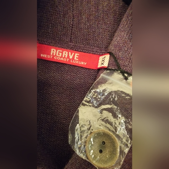 AGAVE West Coast Luxury Harrison Pullover Shawl Collar in Plum color size XXL - Picture 6 of 8